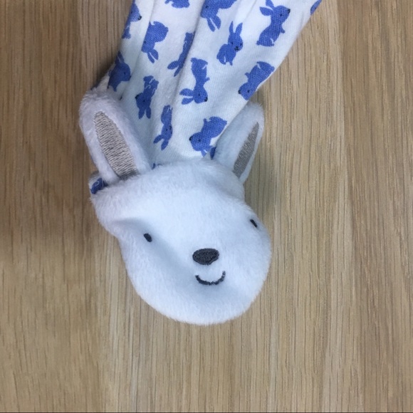 Carters Newborn Blue Easter Bunny Pajama Set - Picture 4 of 4